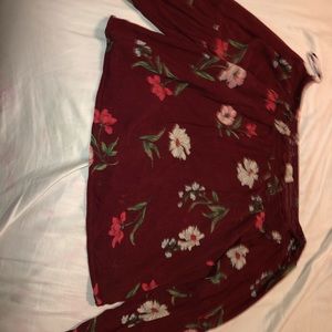 Wine red flower top!